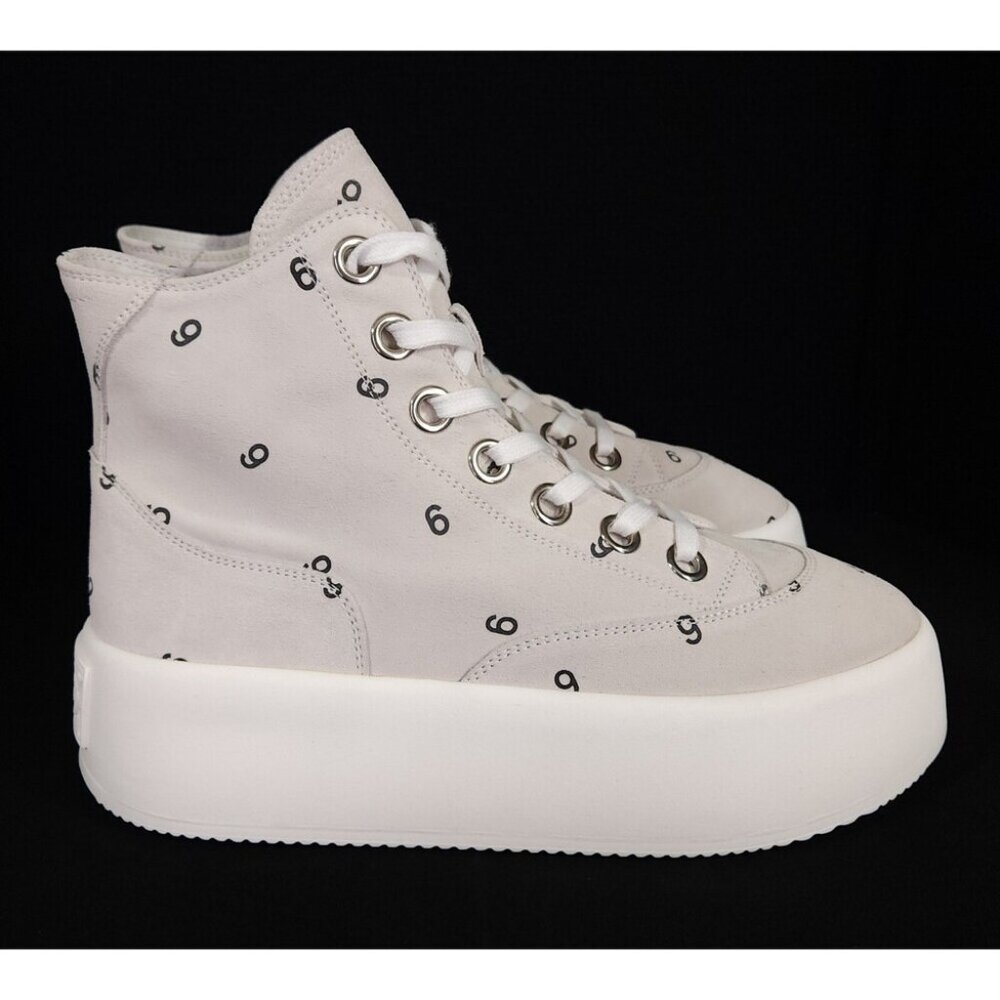 MM6 Maison Margiela 6 Platform Suede Sneakers 40 10 Womens Gray